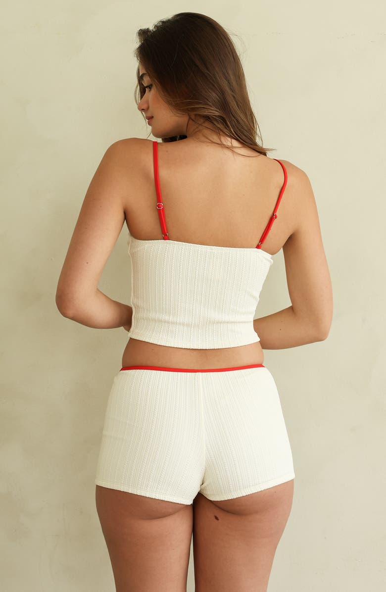 Dippin Daisys Tommy Tankini Top, Alternate, color, Gardenia Pointelle