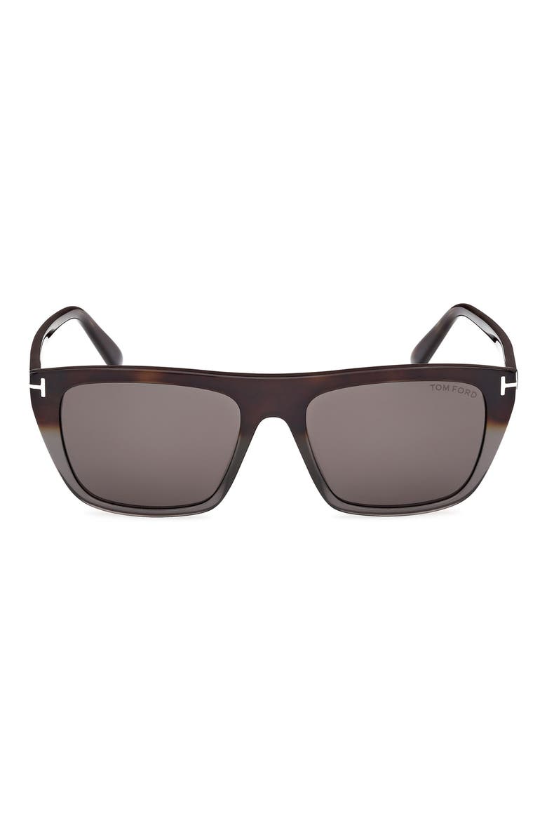 Aslan 56mm Rectangular Sunglasses, Main, color, HAVANA INTO GREY HAVANA