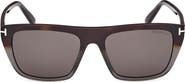 TOM FORD Aslan 56mm Rectangular Sunglasses