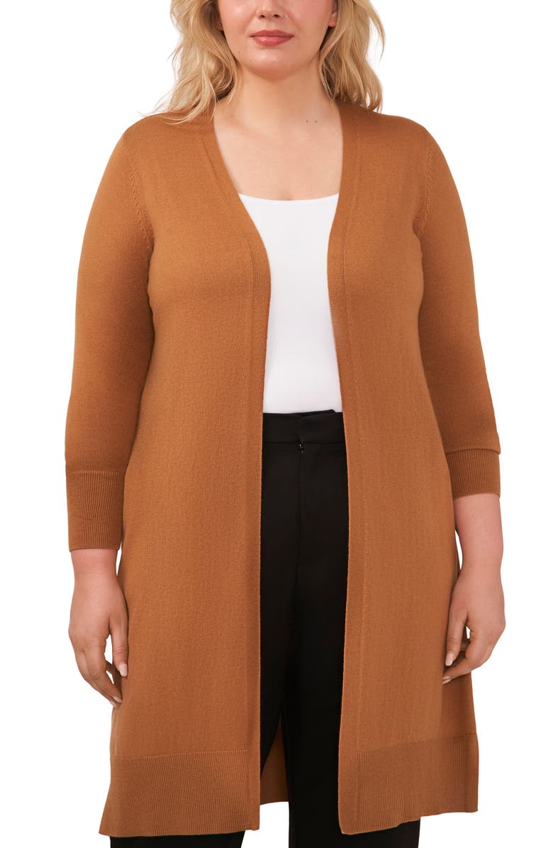 Halogen<sup>®</sup> Open Front Long Cardigan, Alternate, color, Desert Camel