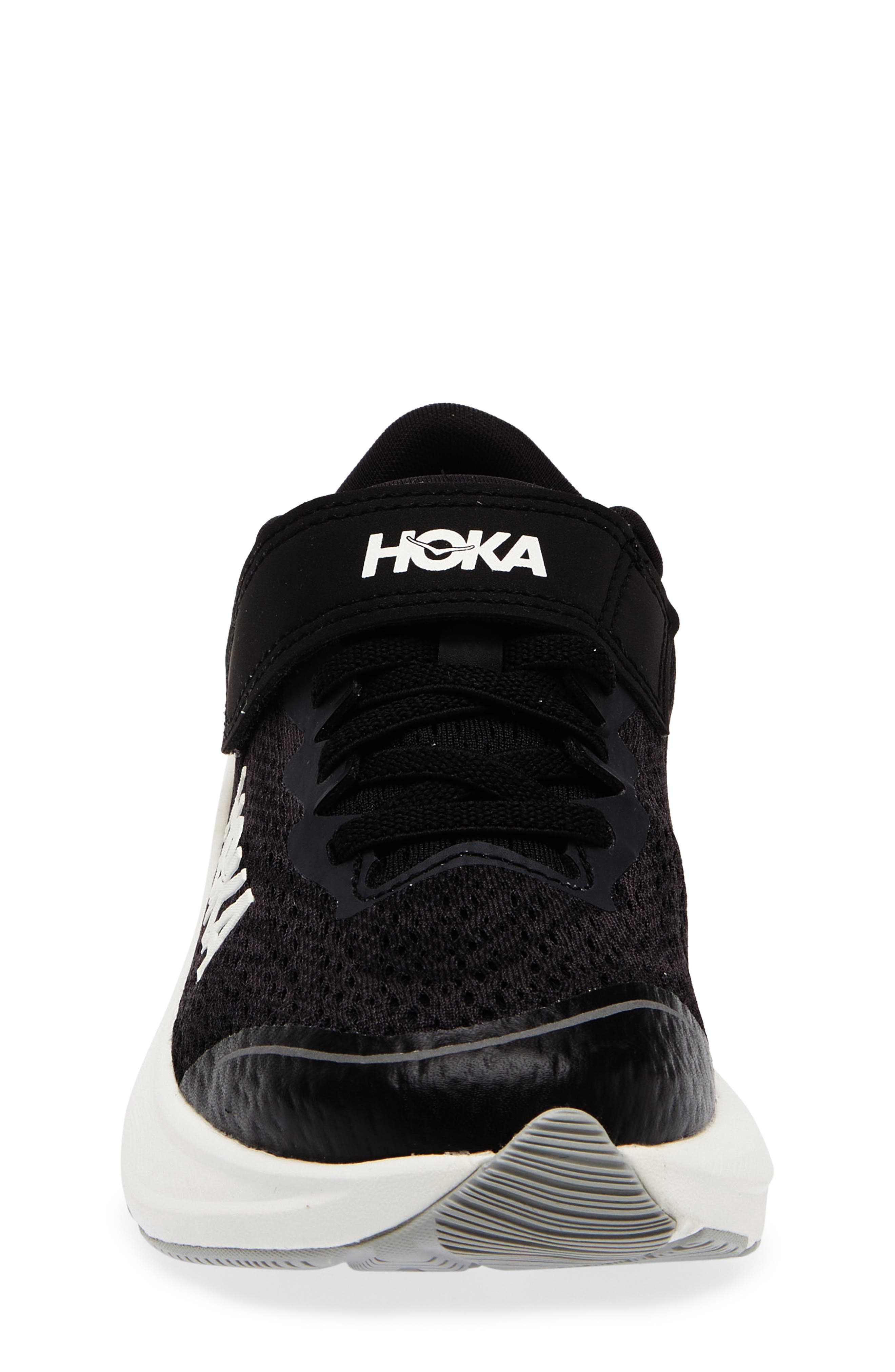 HOKA Kids
 Rincon 4 Running Sneaker, Alternate, color, Black / White
