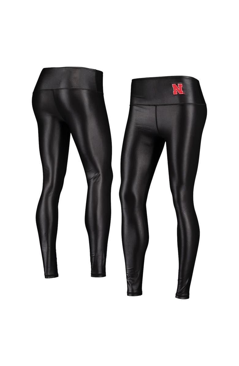 ZOOZATZ Women's ZooZatz Black Nebraska Huskers Shine Liquid Leggings, Alternate, color, 