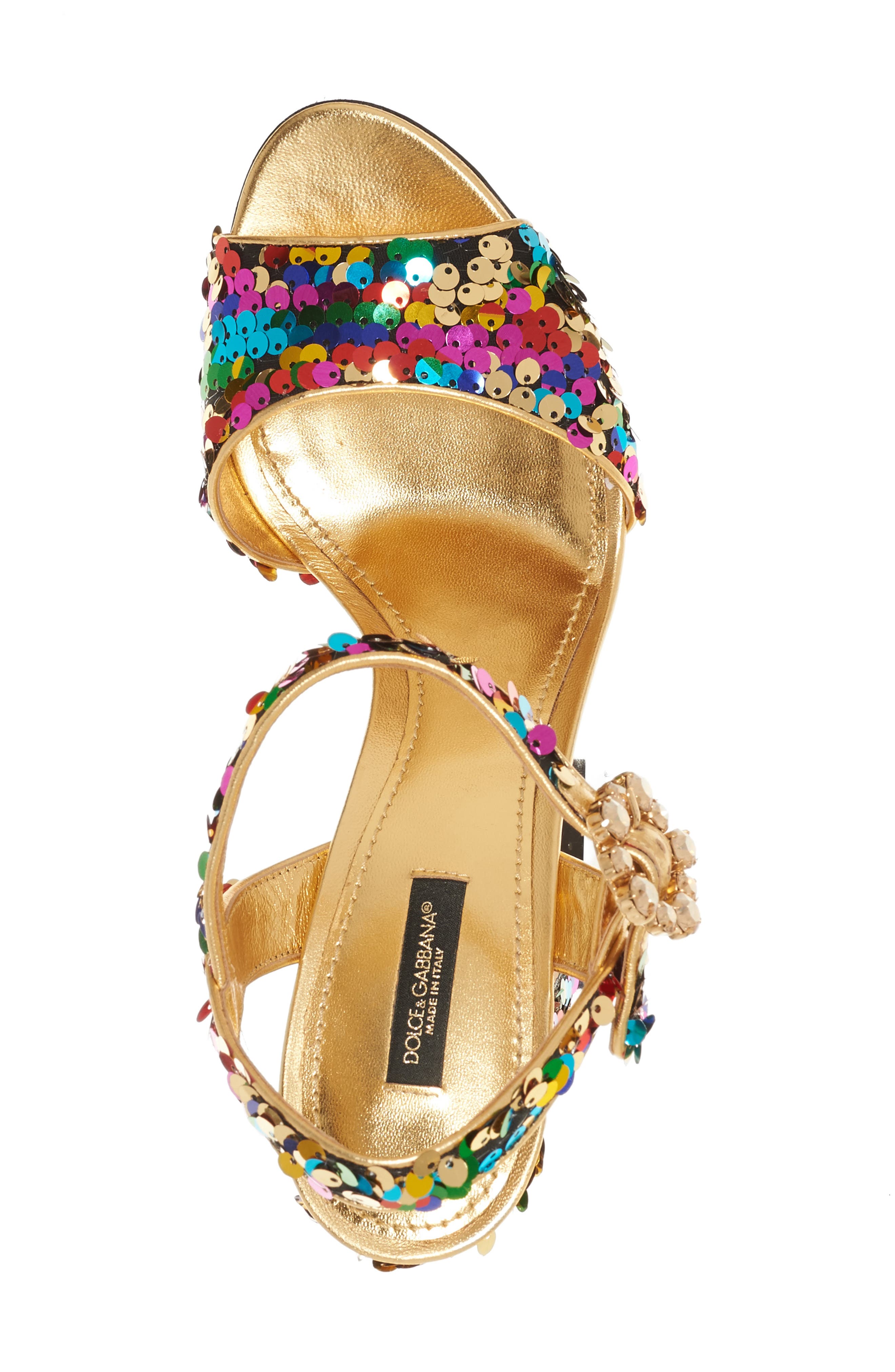 Dolce&Gabbana Sequin Sandal, Alternate, color, 