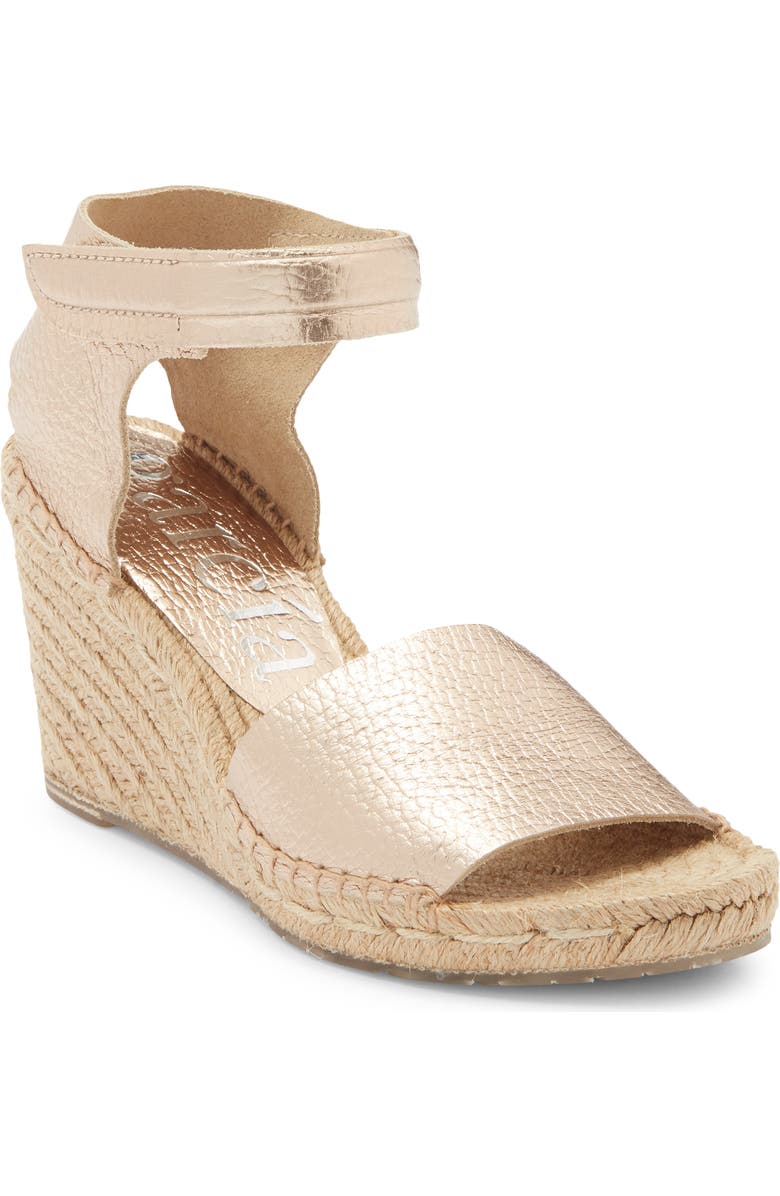 Pedro Garcia Olany Espadrille Wedge Sandal, Main, color, Rose Gold