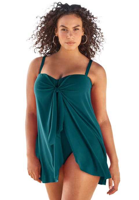 Mesh-Draped Swimsuit