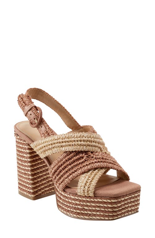 Marc Fisher Ltd Caddy Platform Sandal In Dark Natural
