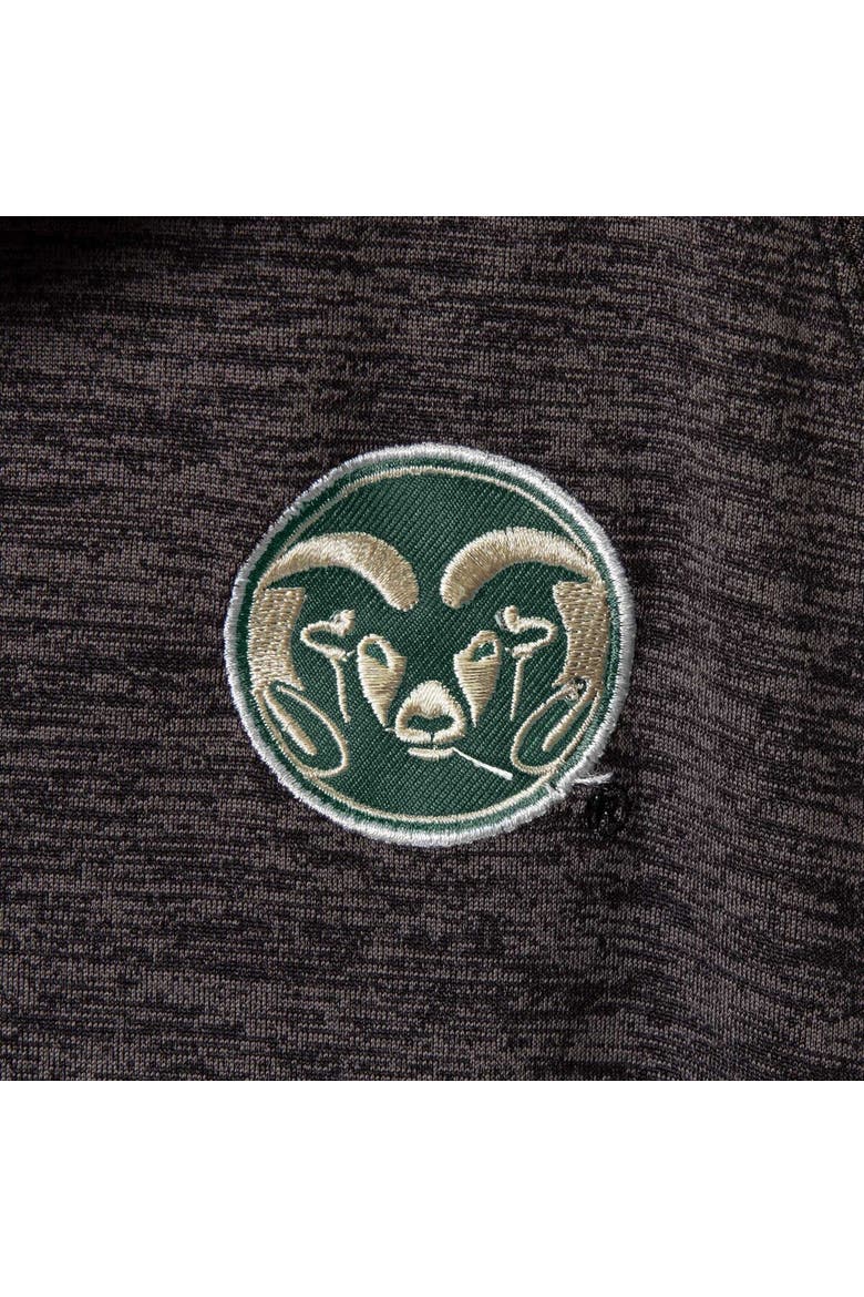 Men's Colosseum Heathered Black Colorado State Rams Logo Down Swing Polo, Alternate, color, Heather Black