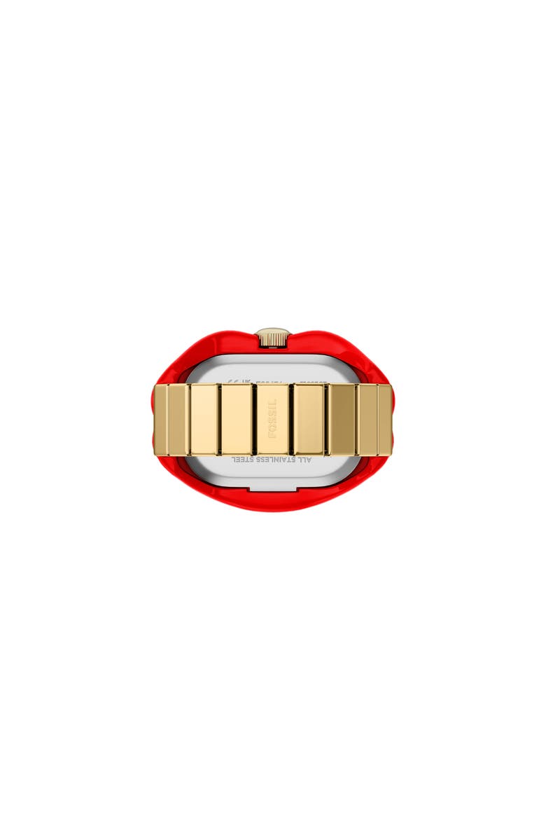 Fossil Red Lips Ring Watch, 23.3mm, Alternate, color, 