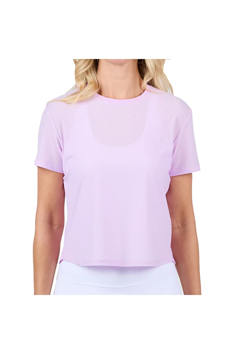 Staples Mesh Short Sleeve Womens Tennis Shirt, Main, color, Lavender