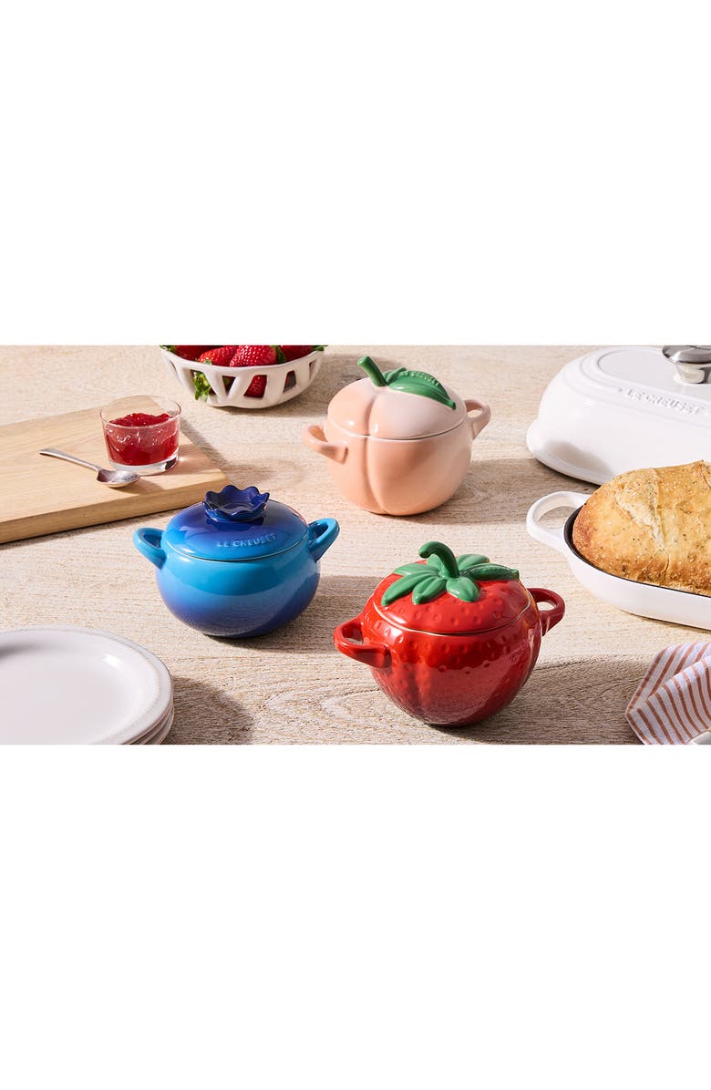 Le Creuset Strawberry Stoneware Mini Cocotte, Alternate, color, Cerise