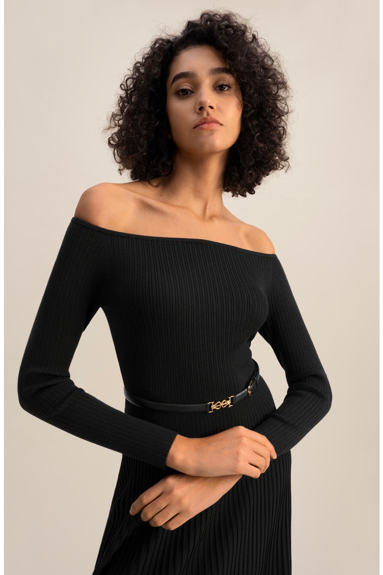 The Vivi Knit Dress, Alternate, color, Black