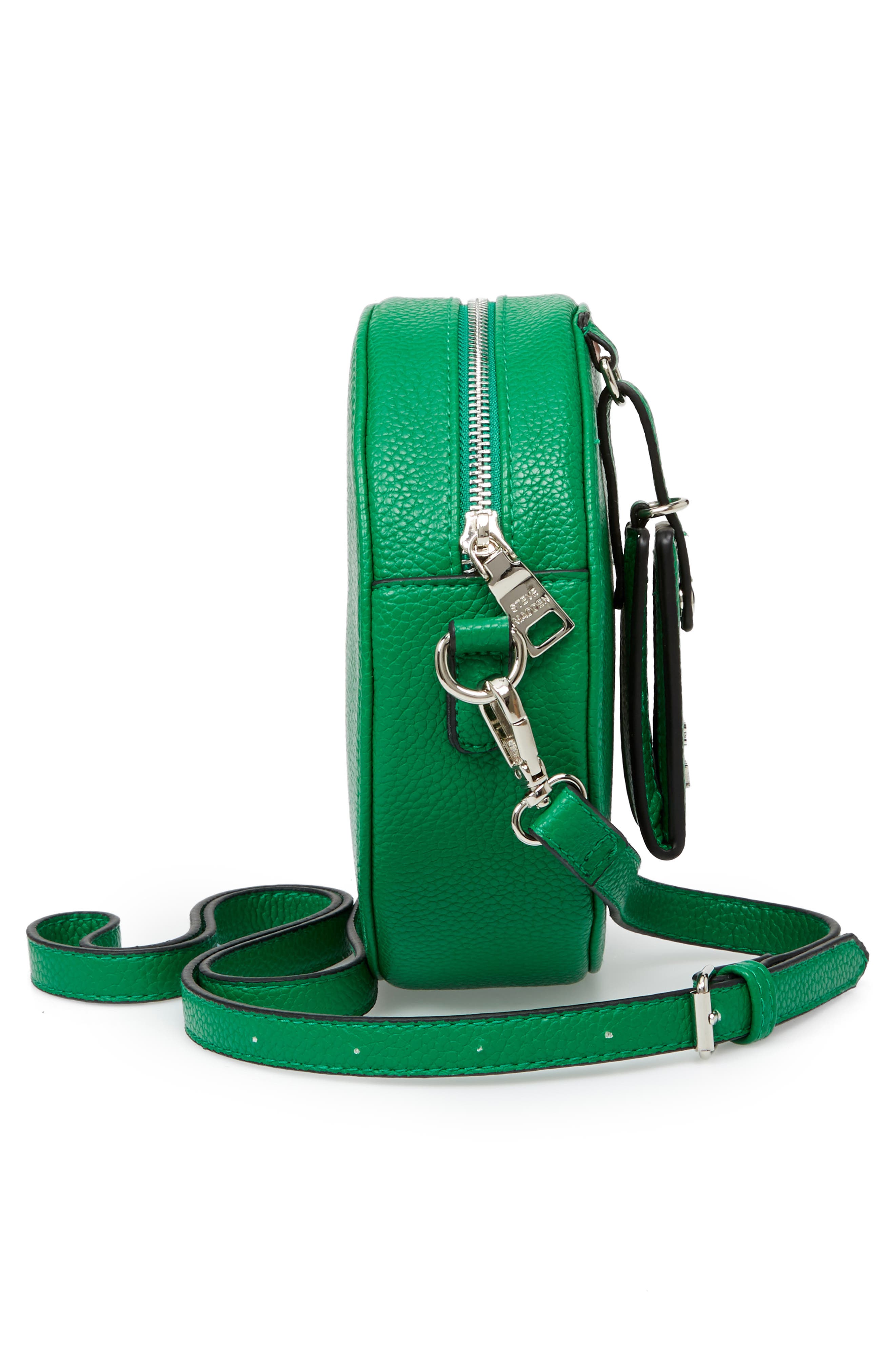 Pebbled Faux Leather Canteen Bag, Alternate, color, GREEN