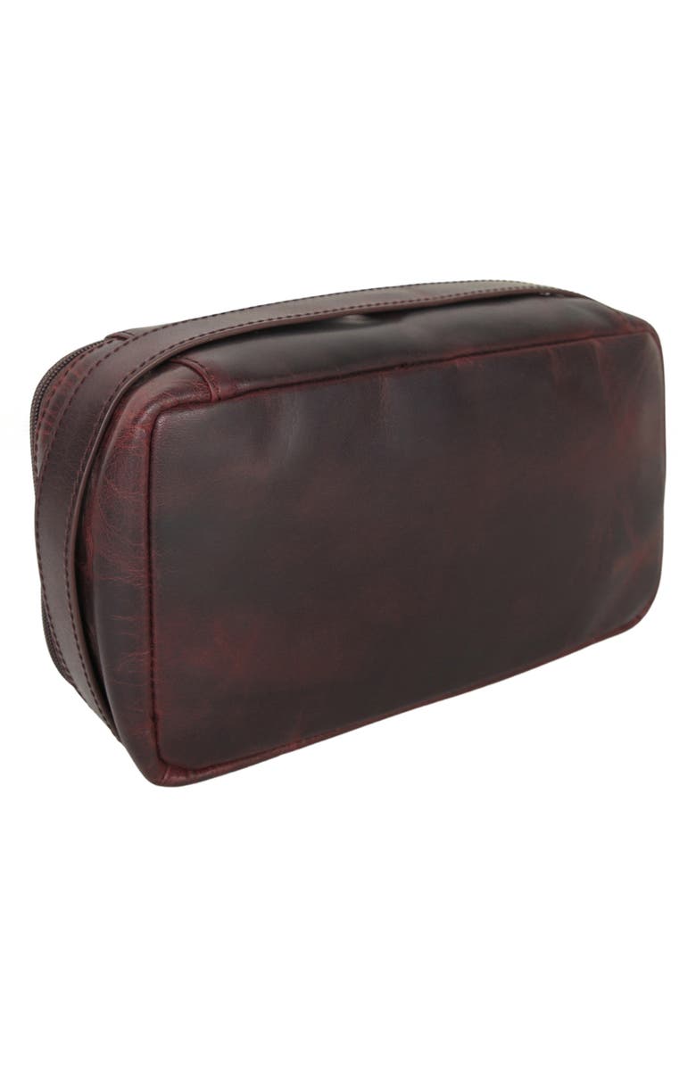 Mancini Buffalo Collection Classic Toiletry Kit, Alternate, color, Brown