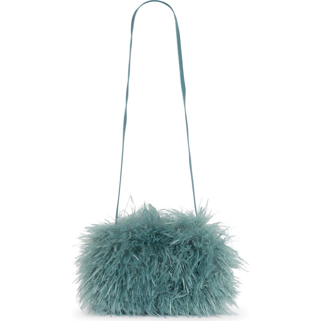 Jeffrey Campbell Bestowed Faux Fur Shoulder Bag In Blue