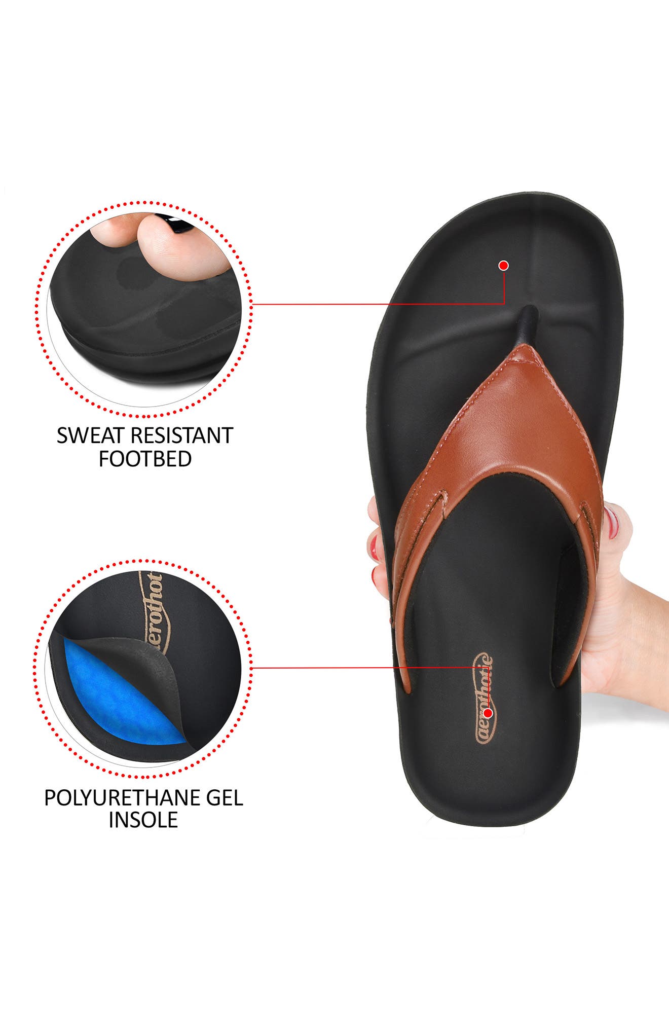 Algiz Waterproof Flip Flop, Alternate, color, TAN