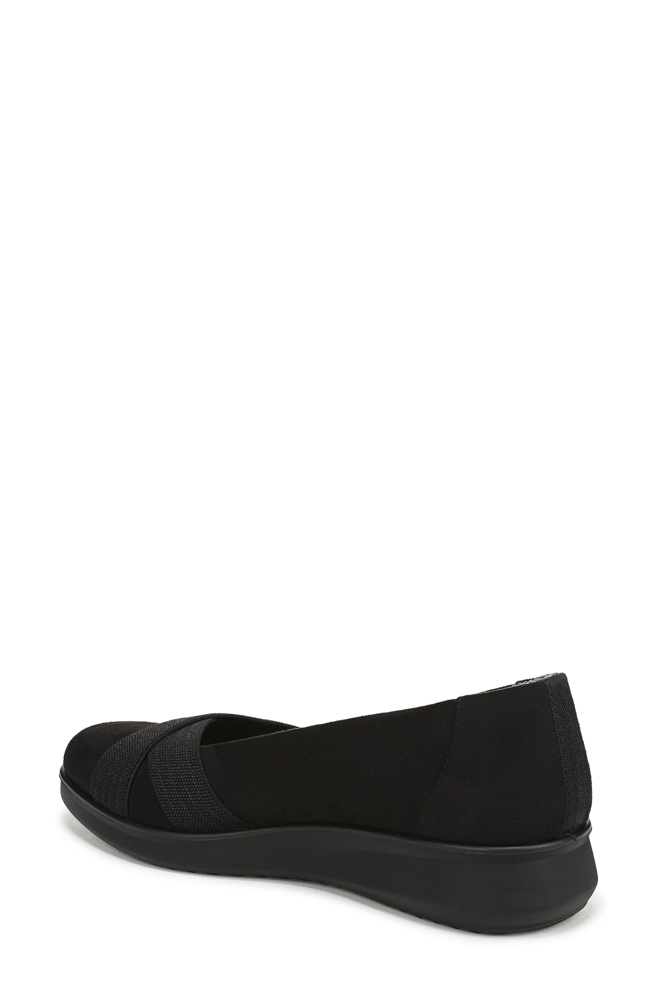 Fairleigh Square Toe Ballet Flat, Alternate, color, BLACK STRETCH FABRIC