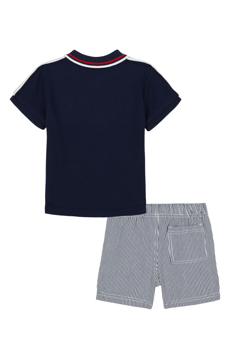 Tommy Hilfiger Piped Polo & Striped Shorts Set, Alternate, color, 