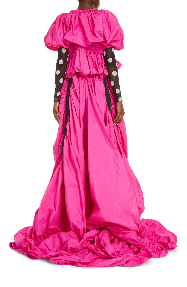 Dries Van Noten Rama Puff Sleeve Tie Front Gown, Alternate, color,