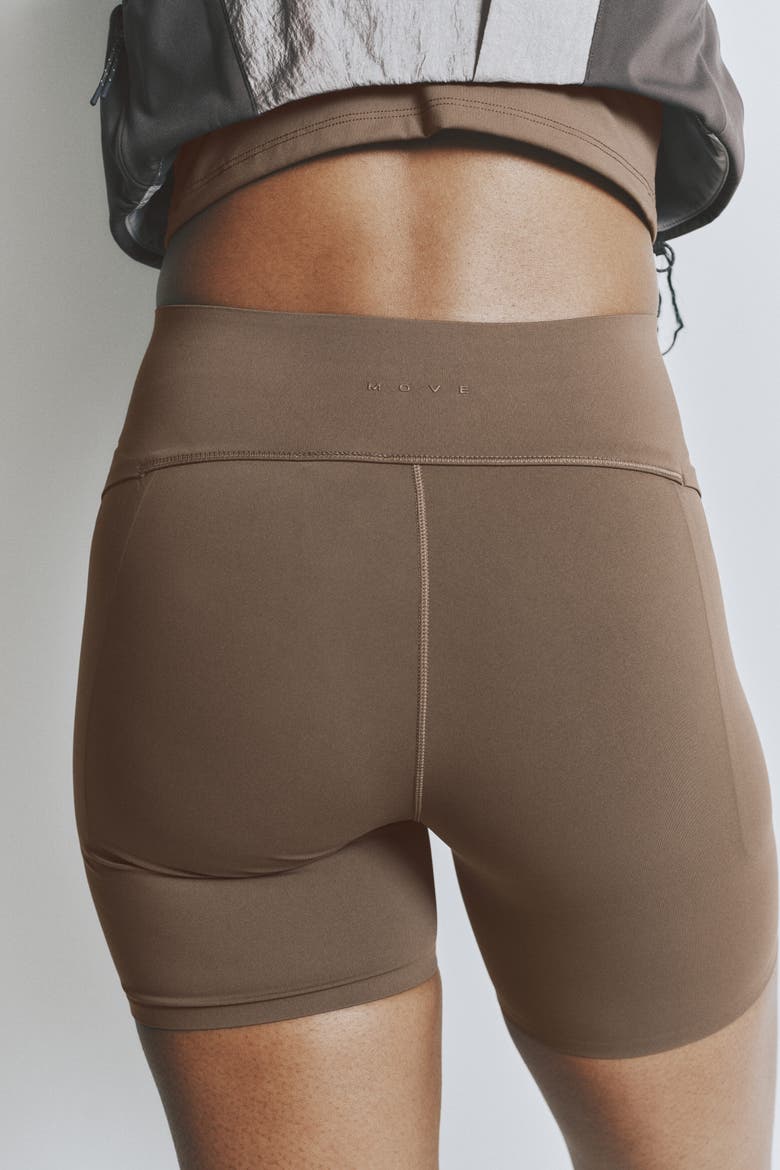 Sports Bike Shorts With Sculptmove, Alternate, color, Dark taupe