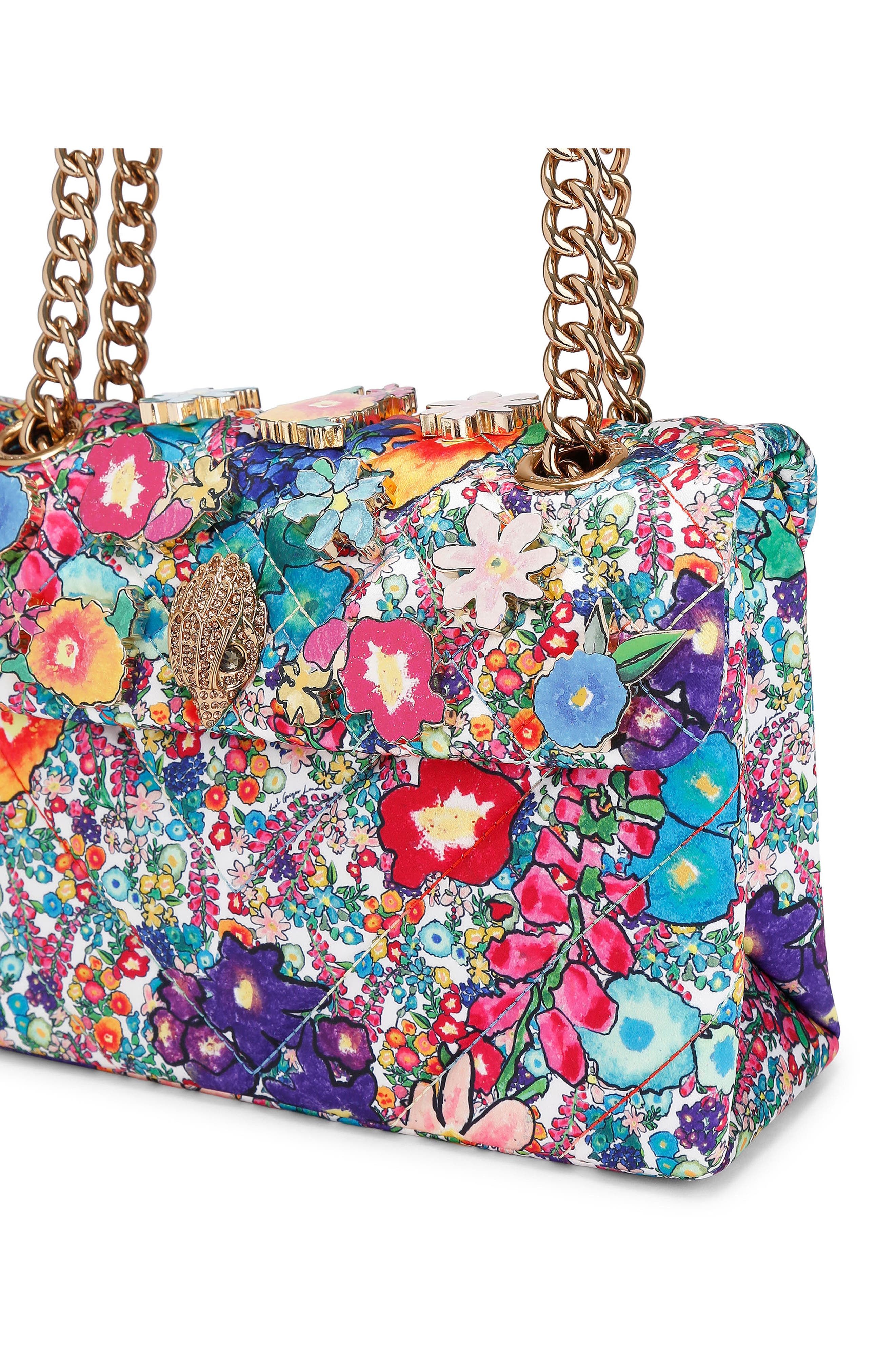 Kensington Floral Convertible Shoulder Bag, Alternate, color, BLUE/GREEN MULTI