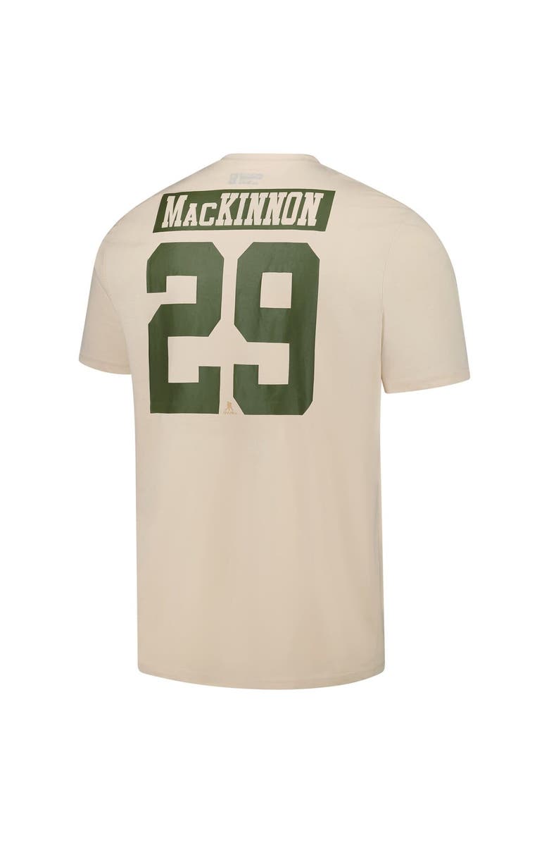 LEVELWEAR Men's Levelwear Nathan MacKinnon Khaki Colorado Avalanche 2024 NHL Military Appreciation Richmond Delta Player Name & Number T-Shirt, Alternate, color, Khaki