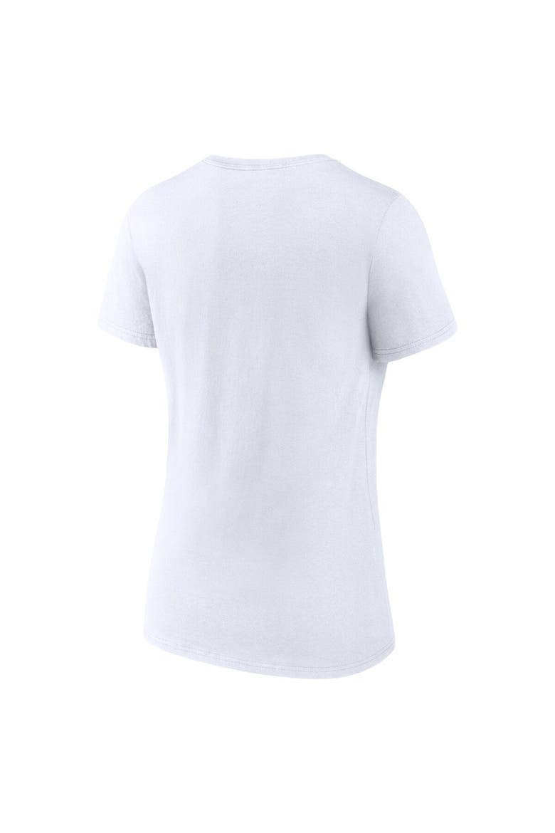 Women's Fanatics Branded White Team USA Pride Striped V-Neck T-Shirt, Alternate, color, White