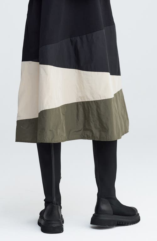 Luukaa Muriel Colorblock Jersey Dress In Black