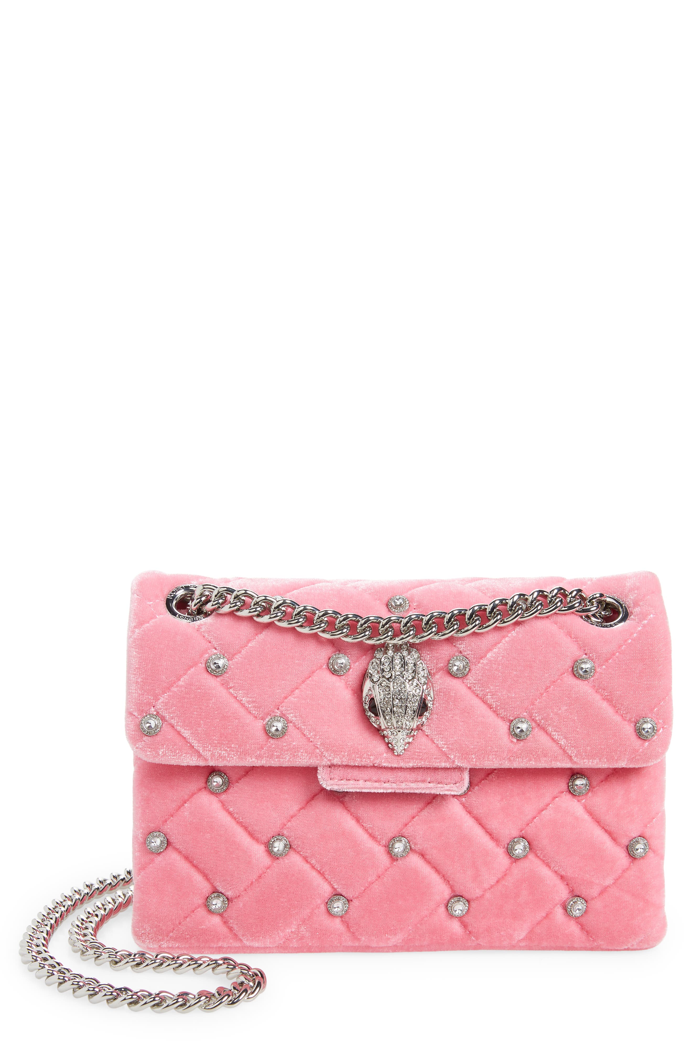 Kurt Geiger London Mini Kensington Quilted Velvet Crossbody Bag, Main, color, 