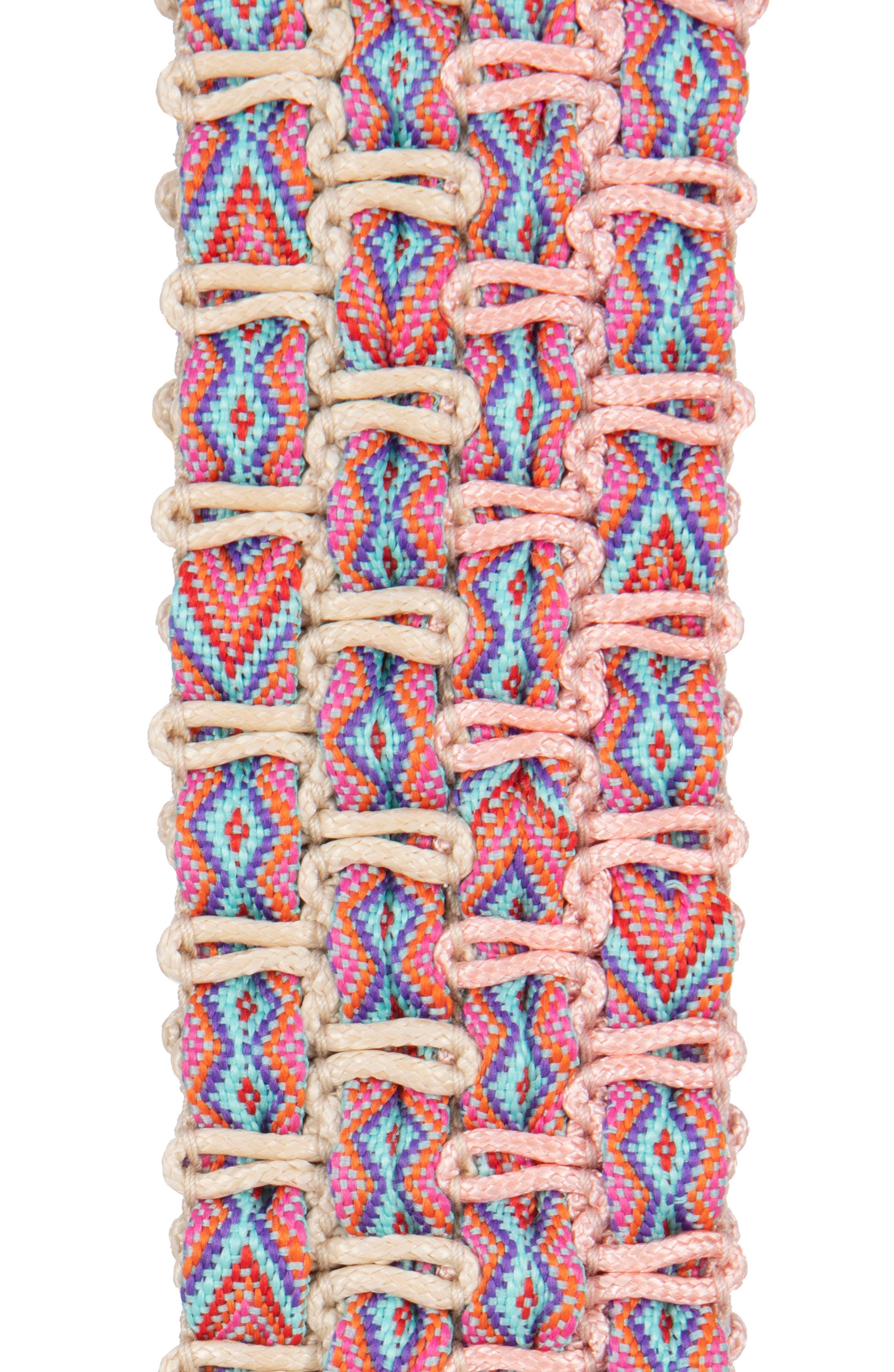 Keep on Cruisin' Woven Key Chain, Alternate, color, ROSE