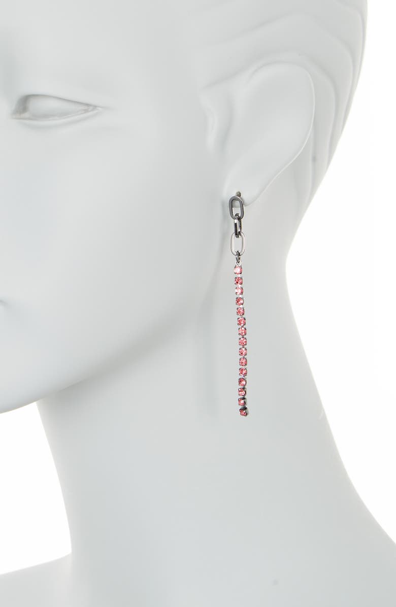 KARL LAGERFELD PARIS Mixed Link Linear Earrings, Alternate, color,