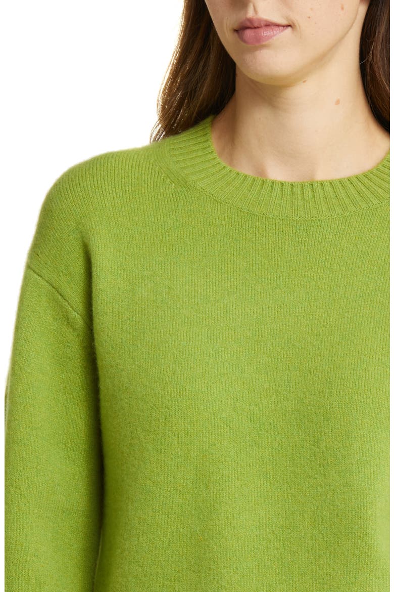 Wool & Cashmere Crewneck Sweater, Alternate, color, OLIVE BEAN