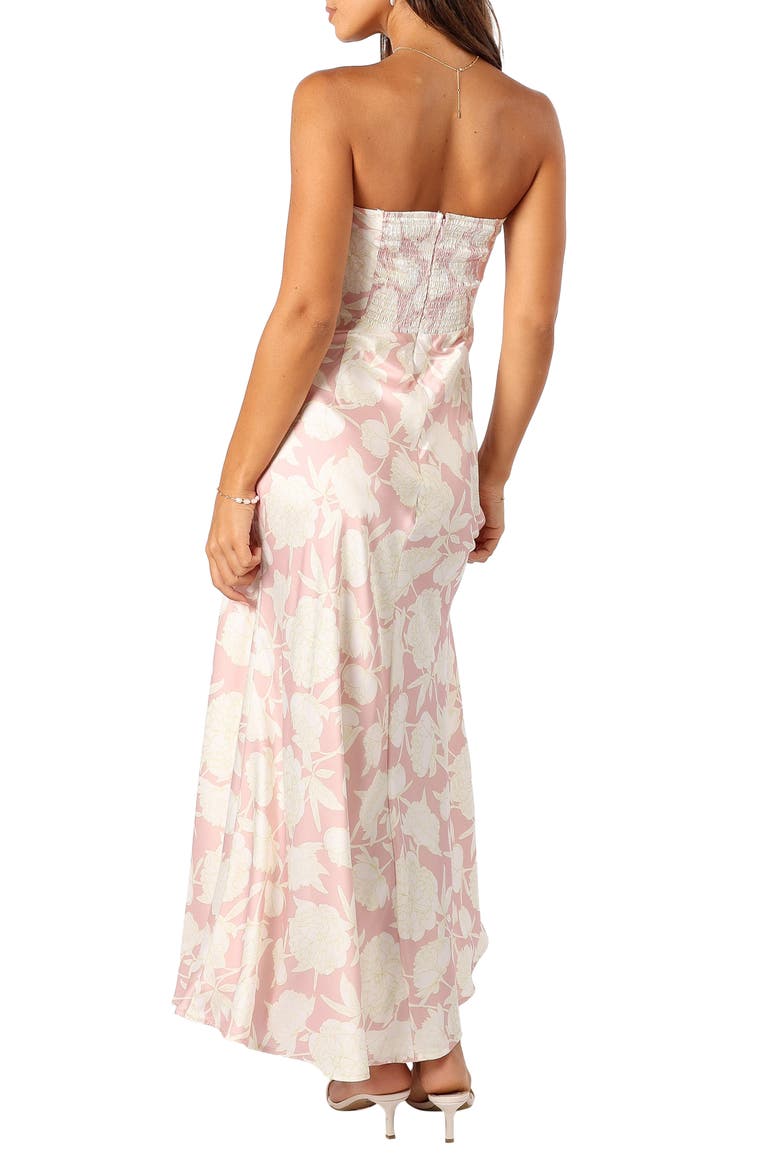 Gemma Floral Print Strapless Dress, Alternate, color, PINK FLORAL