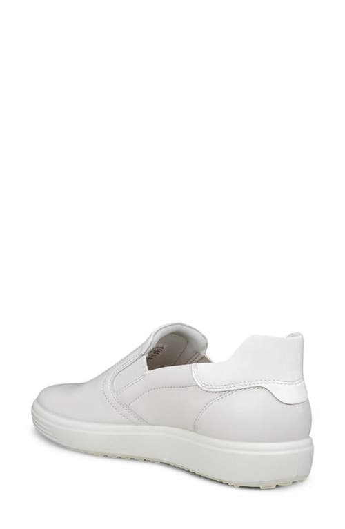Ecco Soft 7 Slip-on Sneaker In White/patent White