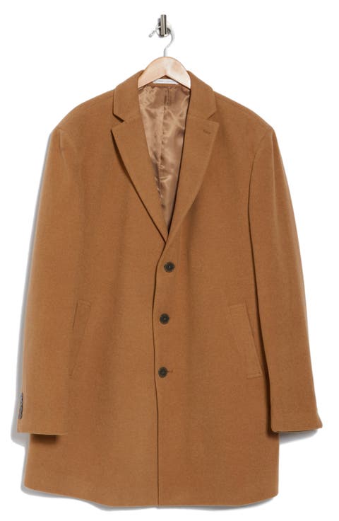 Slim Fit Wool Blend Overcoat