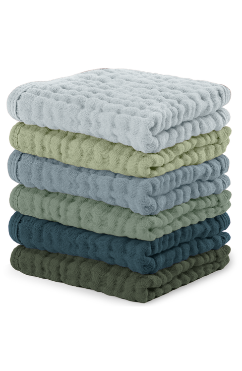 Muslin Washcloths - Pack of 6