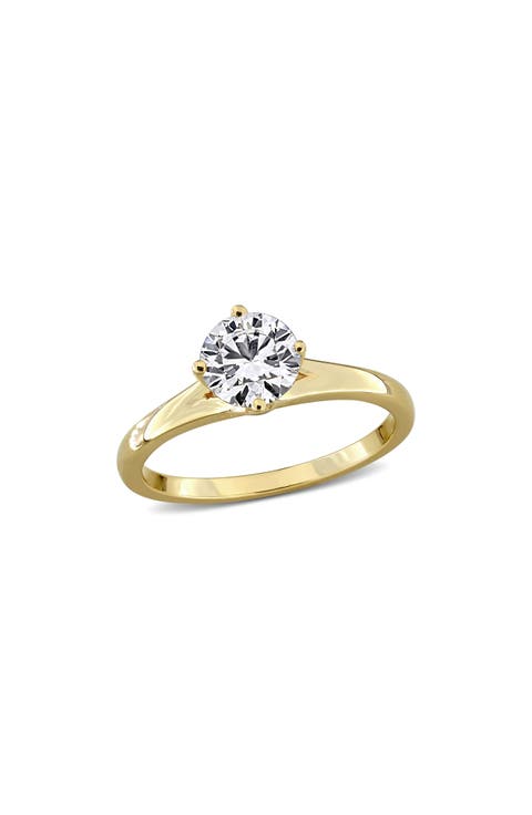 Round Lab Grown Diamond Solitaire Ring
