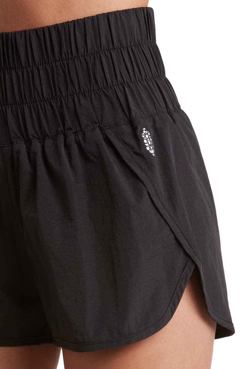 Free People FP Movement The Way Home Shorts, Alternate, color, Washed Black