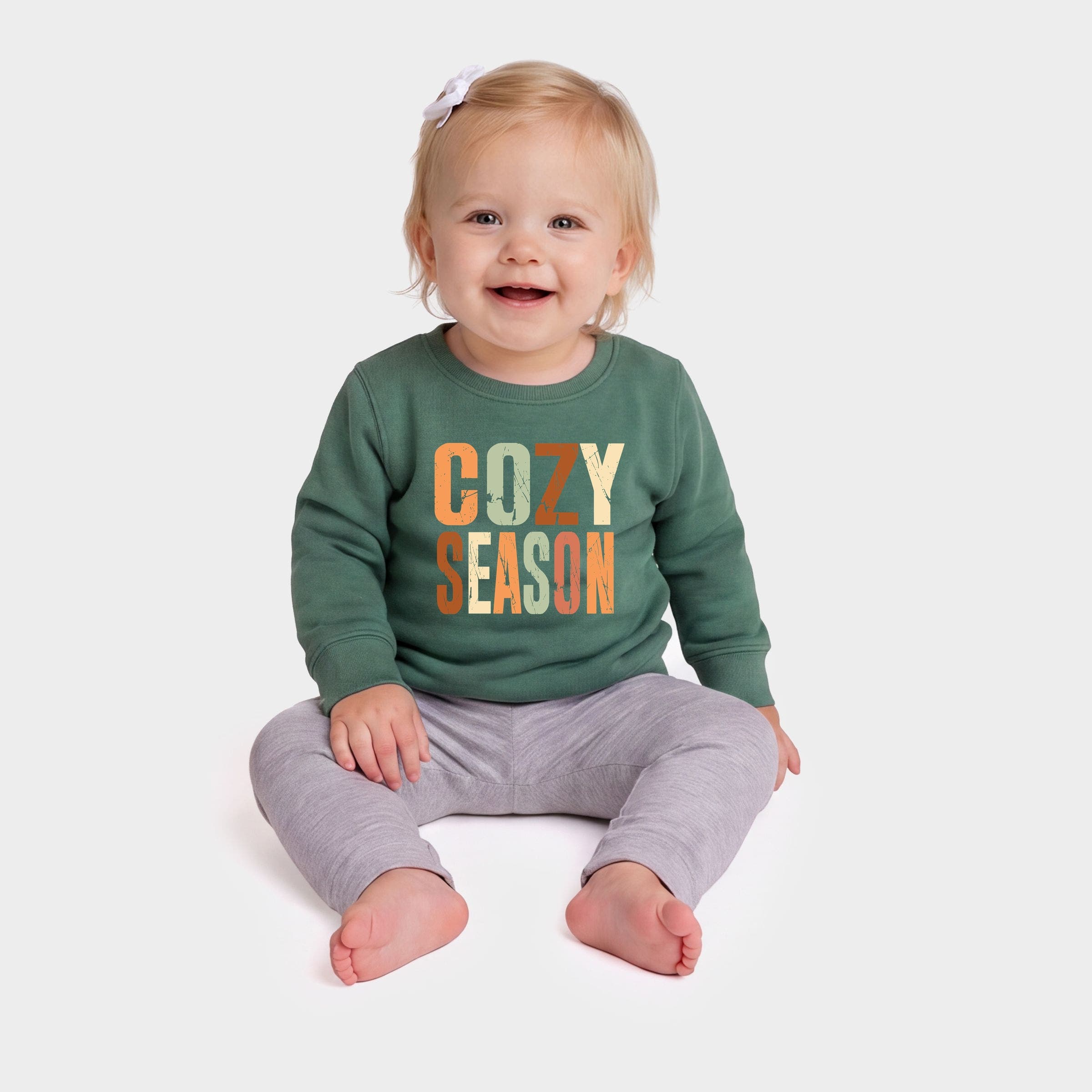 The Juniper Shop Cozy Season Fall Crew Fleece Sweatshirt (Baby) | Nordstrom