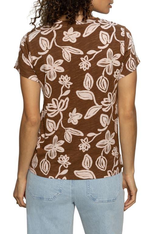 Sanctuary The Perfect Geo Print Cotton Blend Knit Top In Earth Ivy