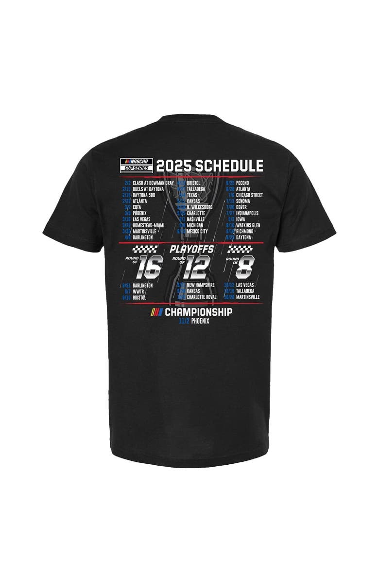 HENDRICK MOTORSPORTS TEAM COLLECTION Men's Hendrick Motorsports Team Collection Black William Byron 2025 NASCAR Cup Series Schedule T-Shirt, Alternate, color, Black