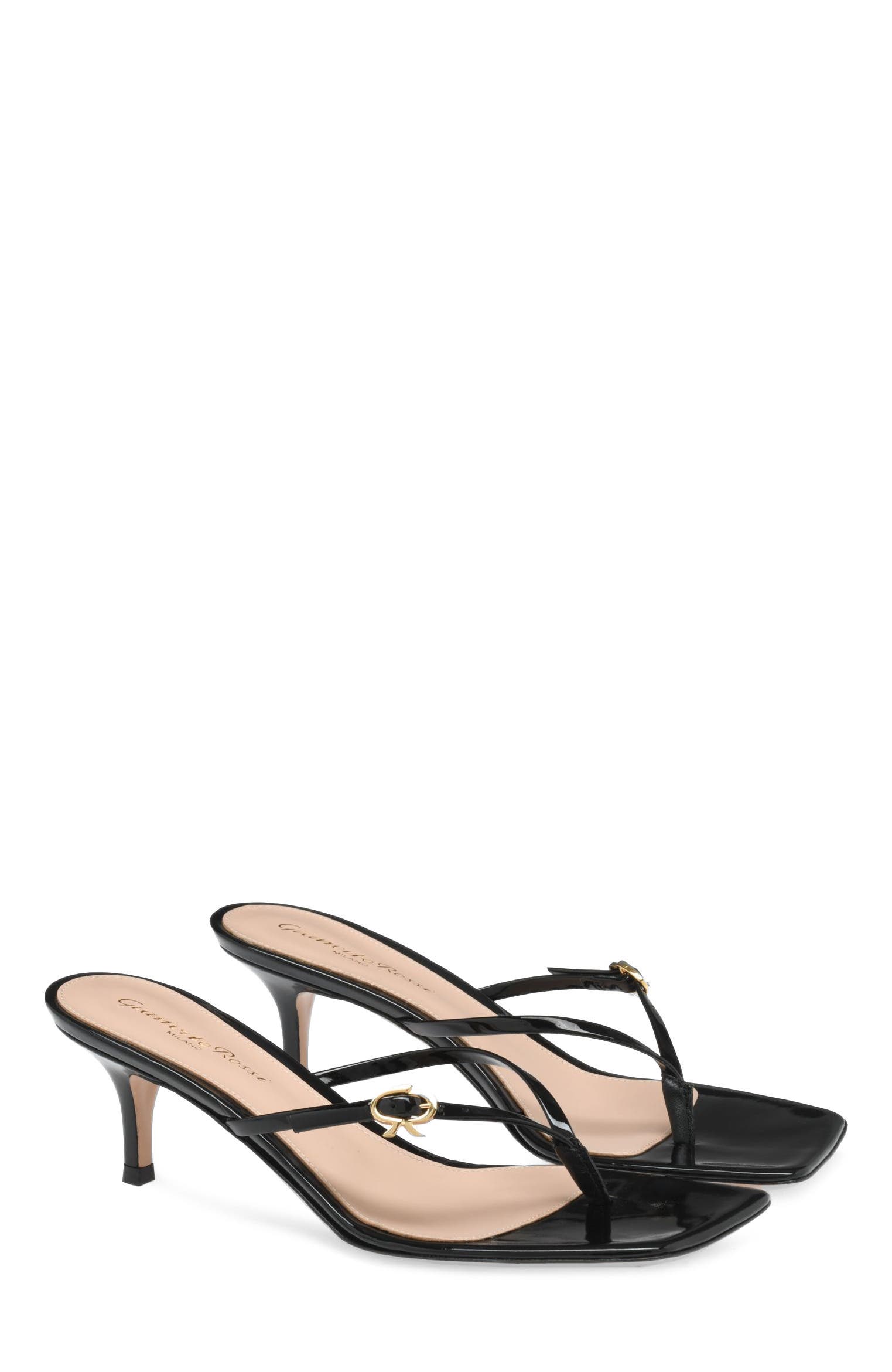 Gianvito Rossi Ribbon Thong 55 Sandals, Alternate, color, 