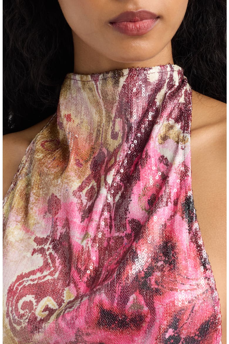 Zene Sequin Top, Alternate, color, PINK