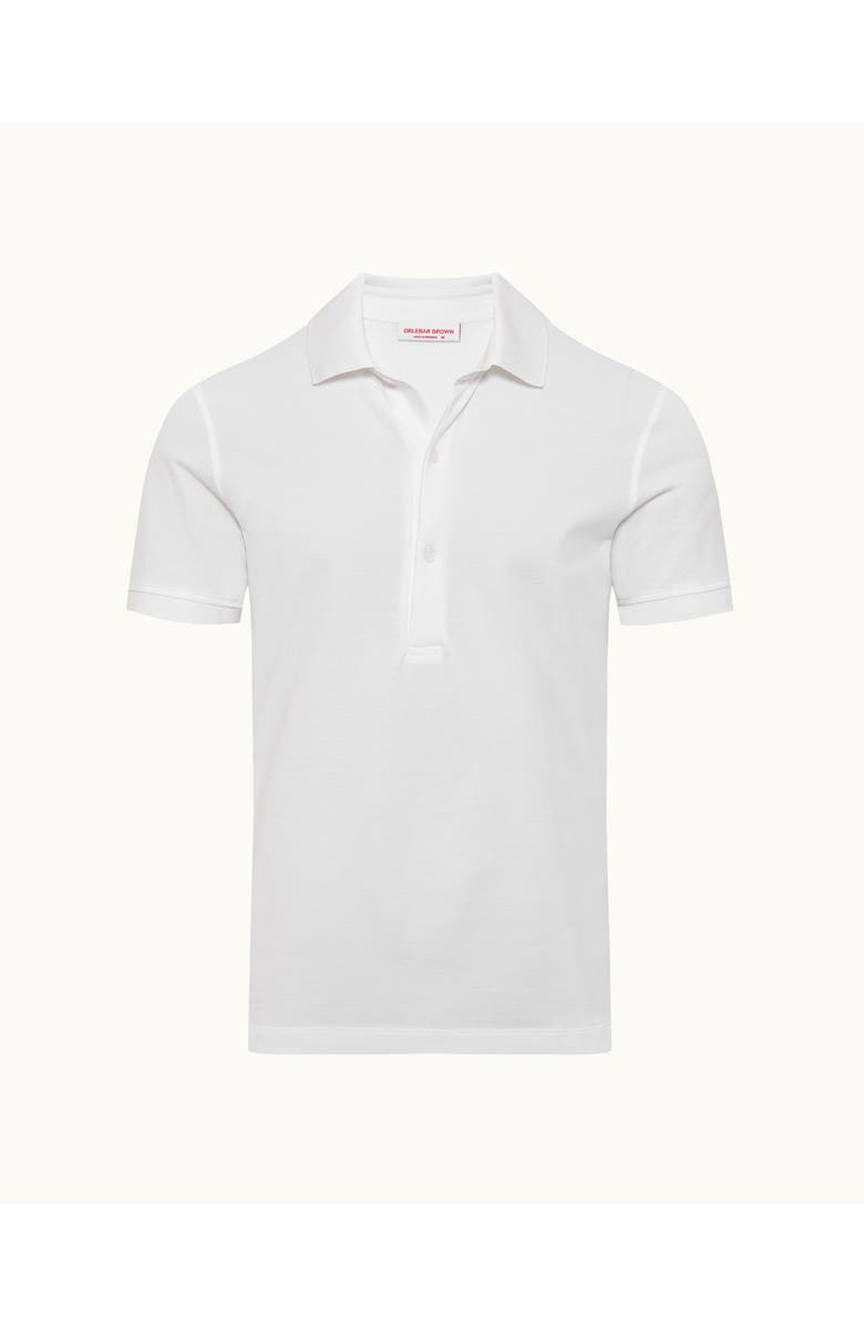 Orlebar Brown Bruno Pique Classic Fit Pique Polo, Alternate, color, White