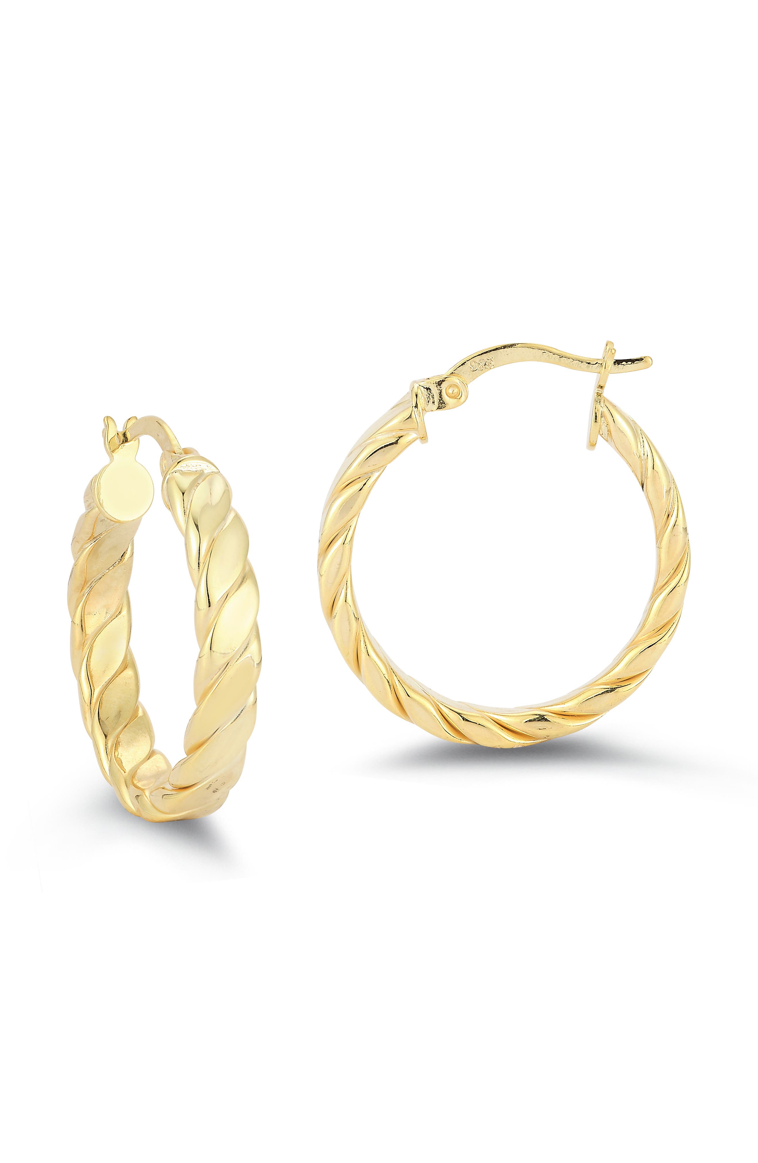 CHLOE AND MADISON Textured Hoop Earrings