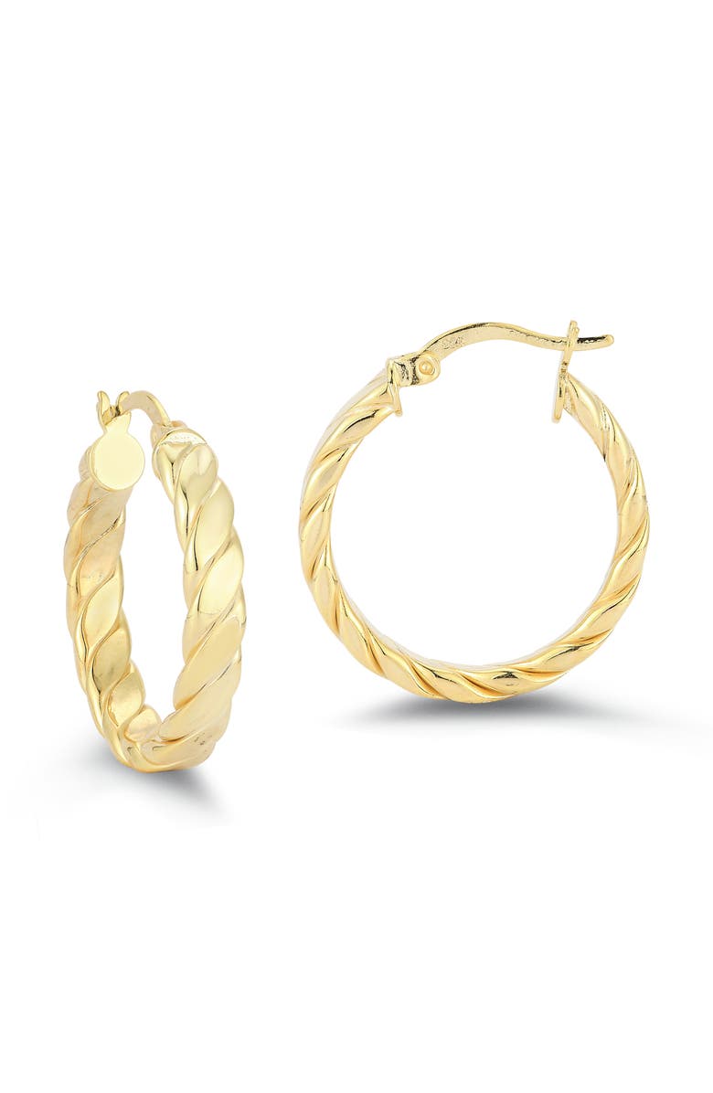 CHLOE AND MADISON Textured Hoop Earrings, Main, color, Gold