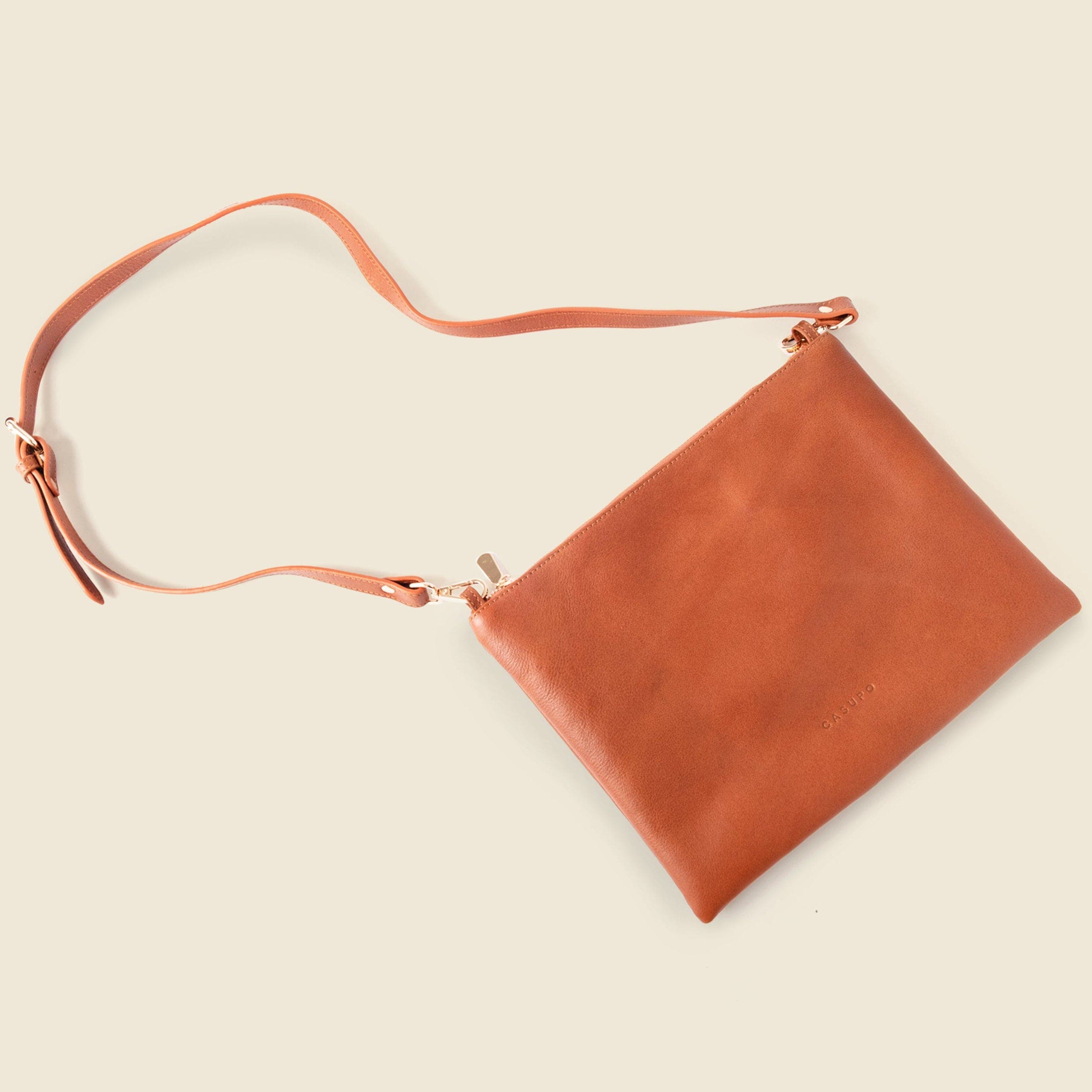 Leather Crossbody Bag with Adjustable Strap, Alternate, color, Tan