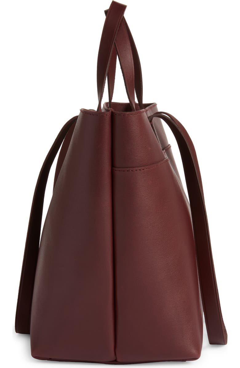 Madewell Medium Essentials Leather East/West Tote, Alternate, color, Dark Cabernet