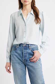 FRAME Staple Silk Button-Up Shirt