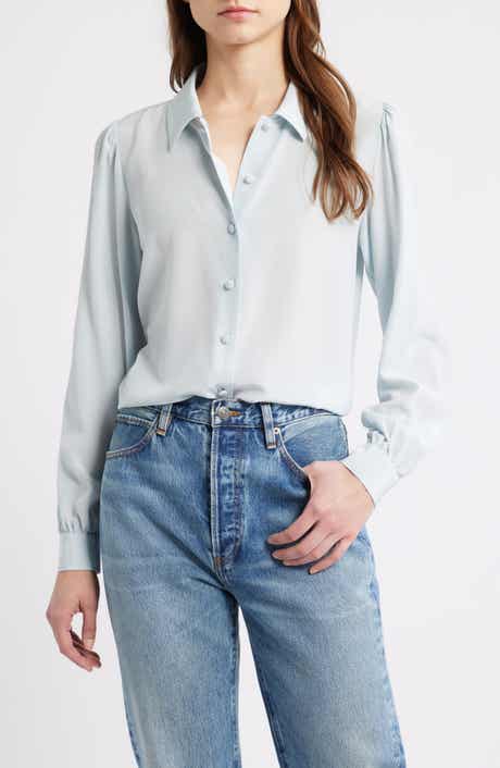 FRAME Staple Silk Button-Up Shirt