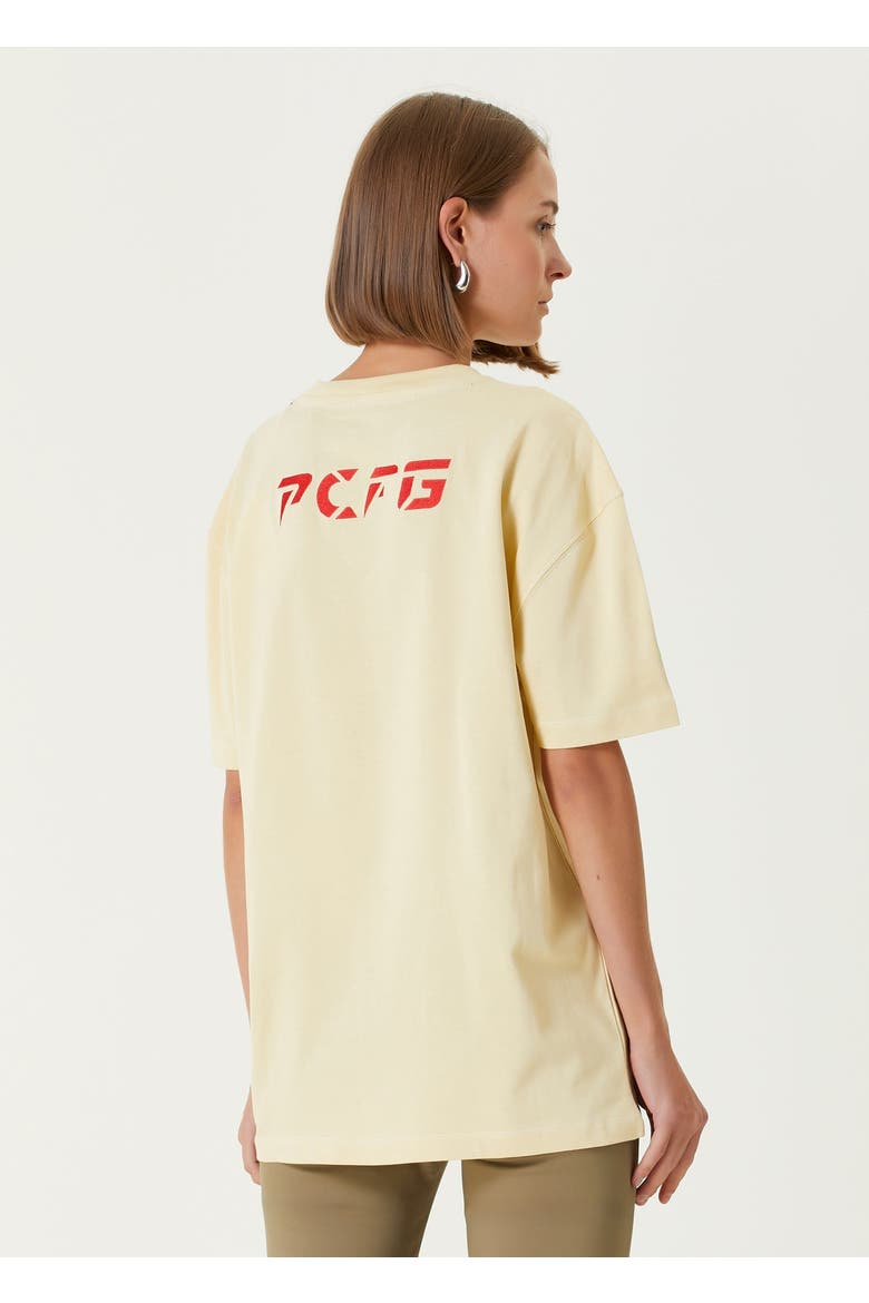 Cotton Destroyed Logo Tee, Alternate, color, Chino Green